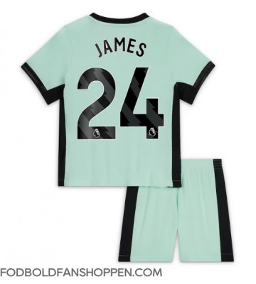 Chelsea Reece James #24 Tredjetrøje Børn 2023-24 Kortærmet (+ Korte bukser)